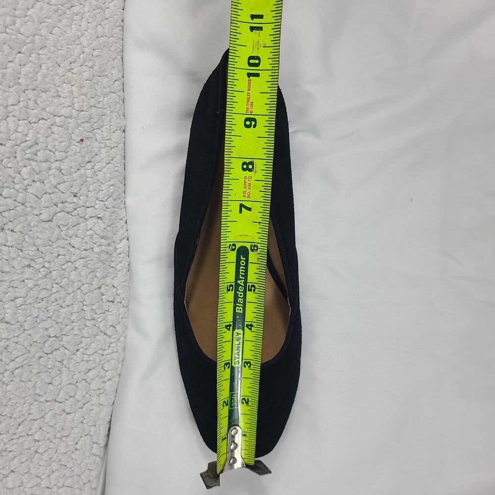 Crown Vintage Talzie Black Suede Square Toe Ballet Flats CV-TALZIE Womens 8M 39 - Picture 4 of 6